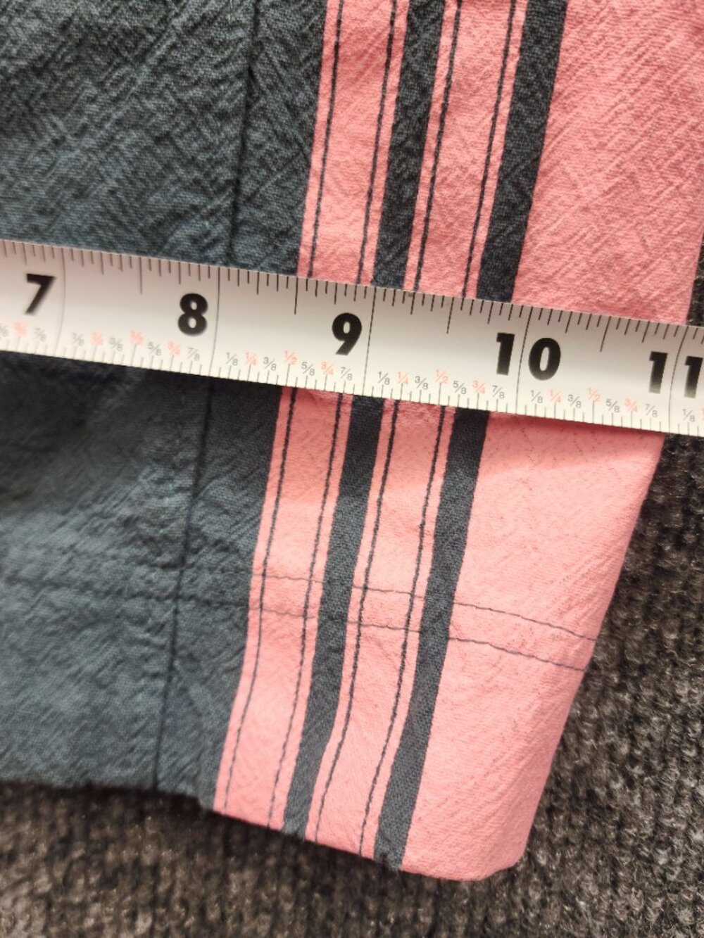 Y2K Side Stripe Wide Leg Track Pants Sporty Retro Athleisure Gray Pink - Picture 11 of 12